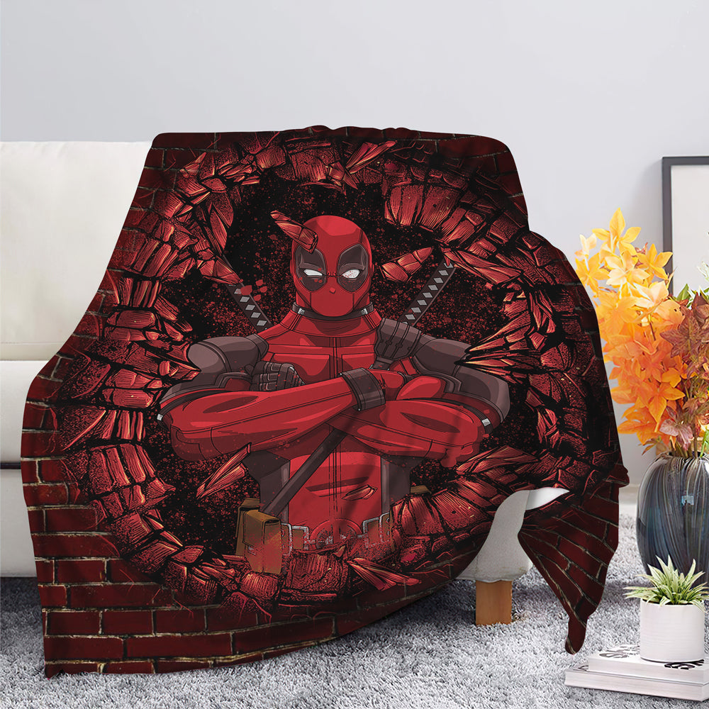 Deadpool Break Wall Style Premium Blanket Nearkii