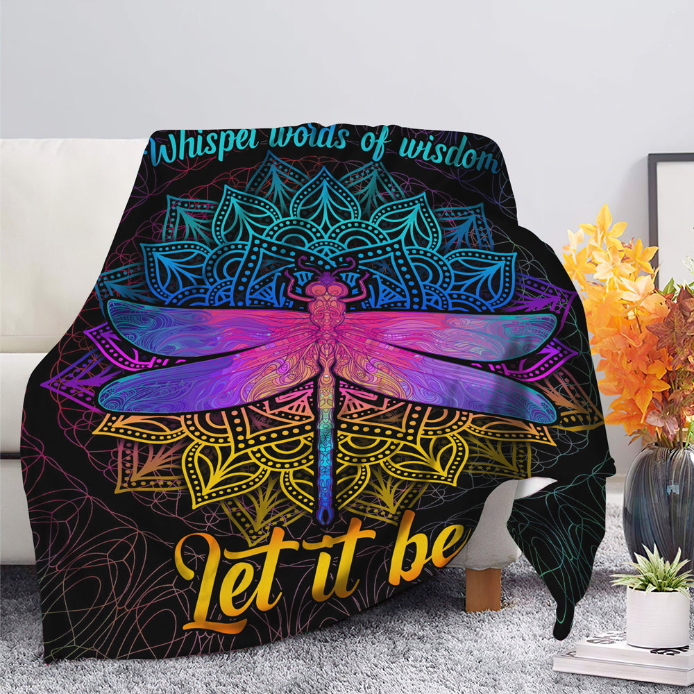 Dragonfly Mandala Let It Be Premium Blanket Nearkii