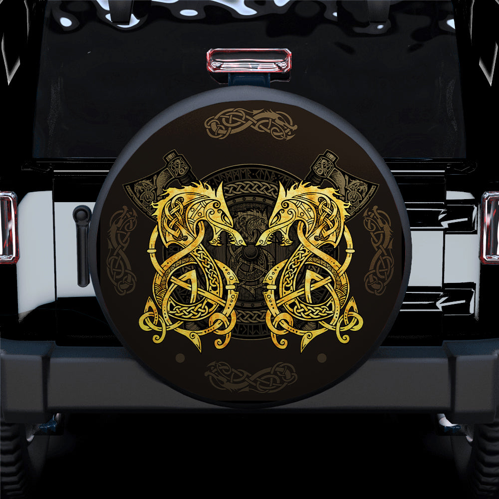 Dragon Viking Car Spare Tire Covers Gift For Campers Nearkii