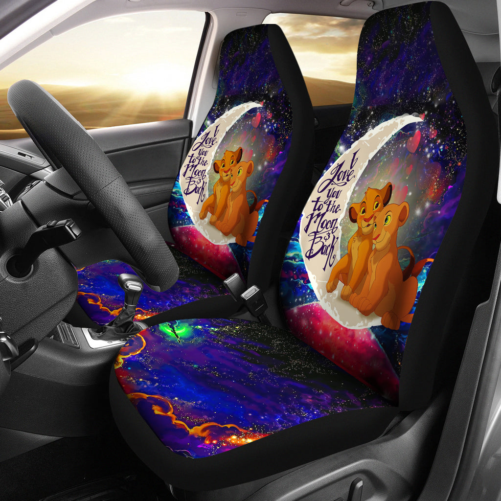 Lion King Simba Nala Love You To The Moon Galaxy Premium Custom Car Seat Covers Decor Protectors Nearkii