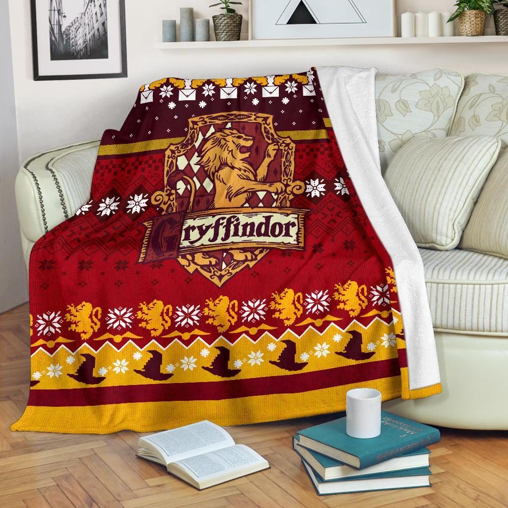 Harry Potter Gryffindor Ugly Christmas Custom Blanket Home Decor Nearkii