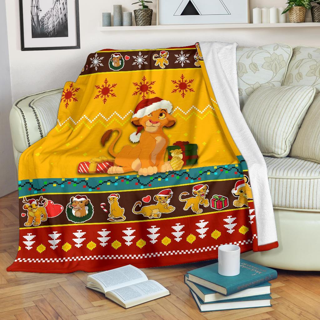 Lion King Red Yellow Christmas Blanket Amazing Gift Idea Nearkii