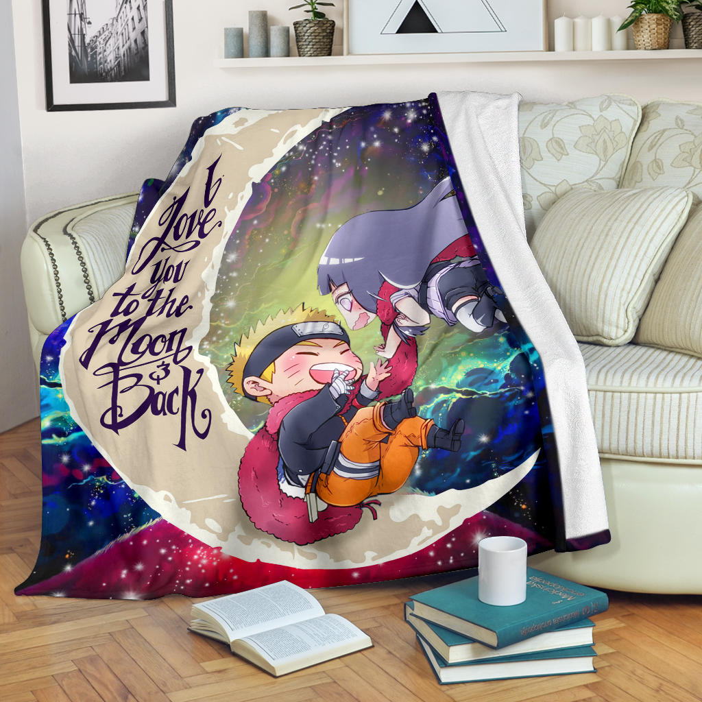 Naruto Couple Love You To The Moon Galaxy Premium Blanket Nearkii