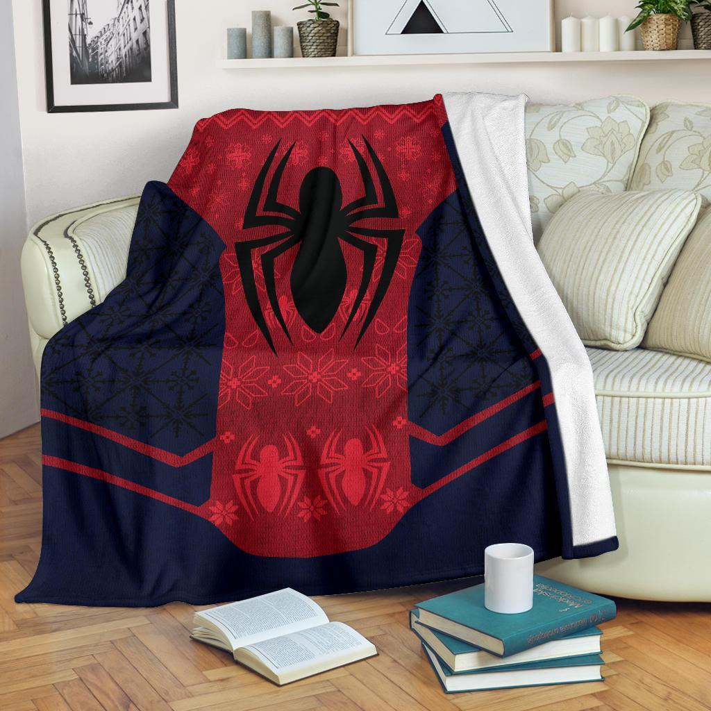 Spiderman Ugly Christmas Custom Blanket Home Decor Nearkii