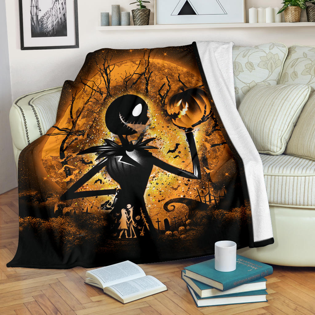 Jack Skellington Nightmare Before Christmas Moonlight Premium Blanket Nearkii