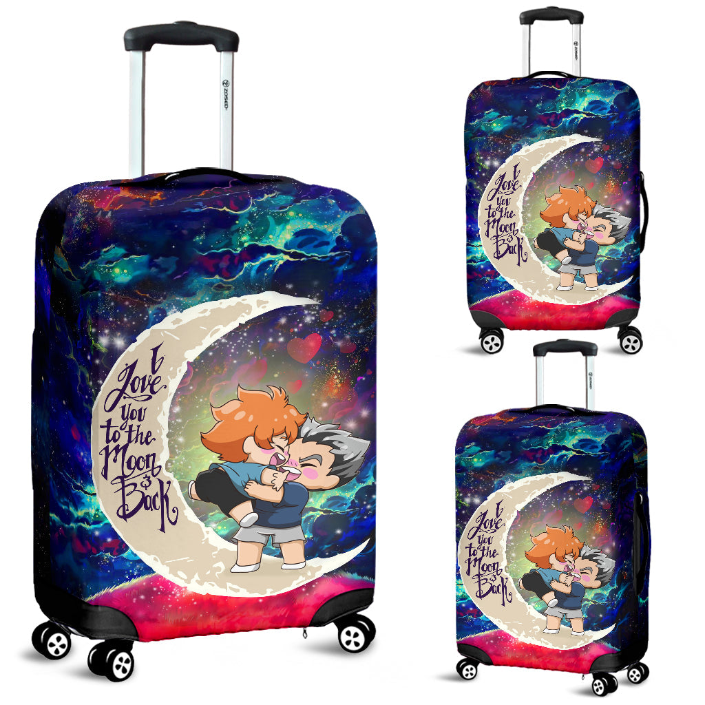 Bokuhina Love You To The Moon Galaxy Luggage Cover Suitcase Protector Nearkii