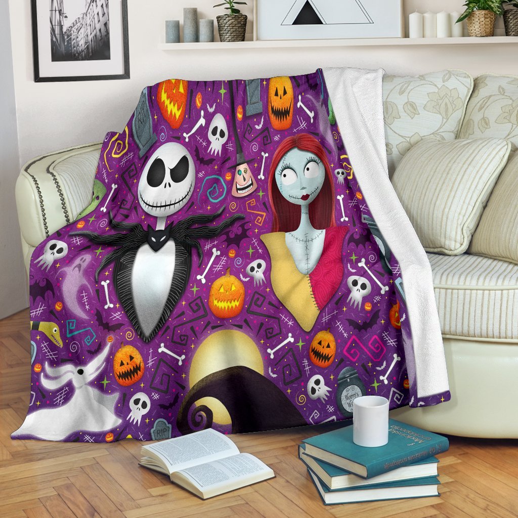 Jack Skellington And Sally Premium Blanket 1 Nearkii