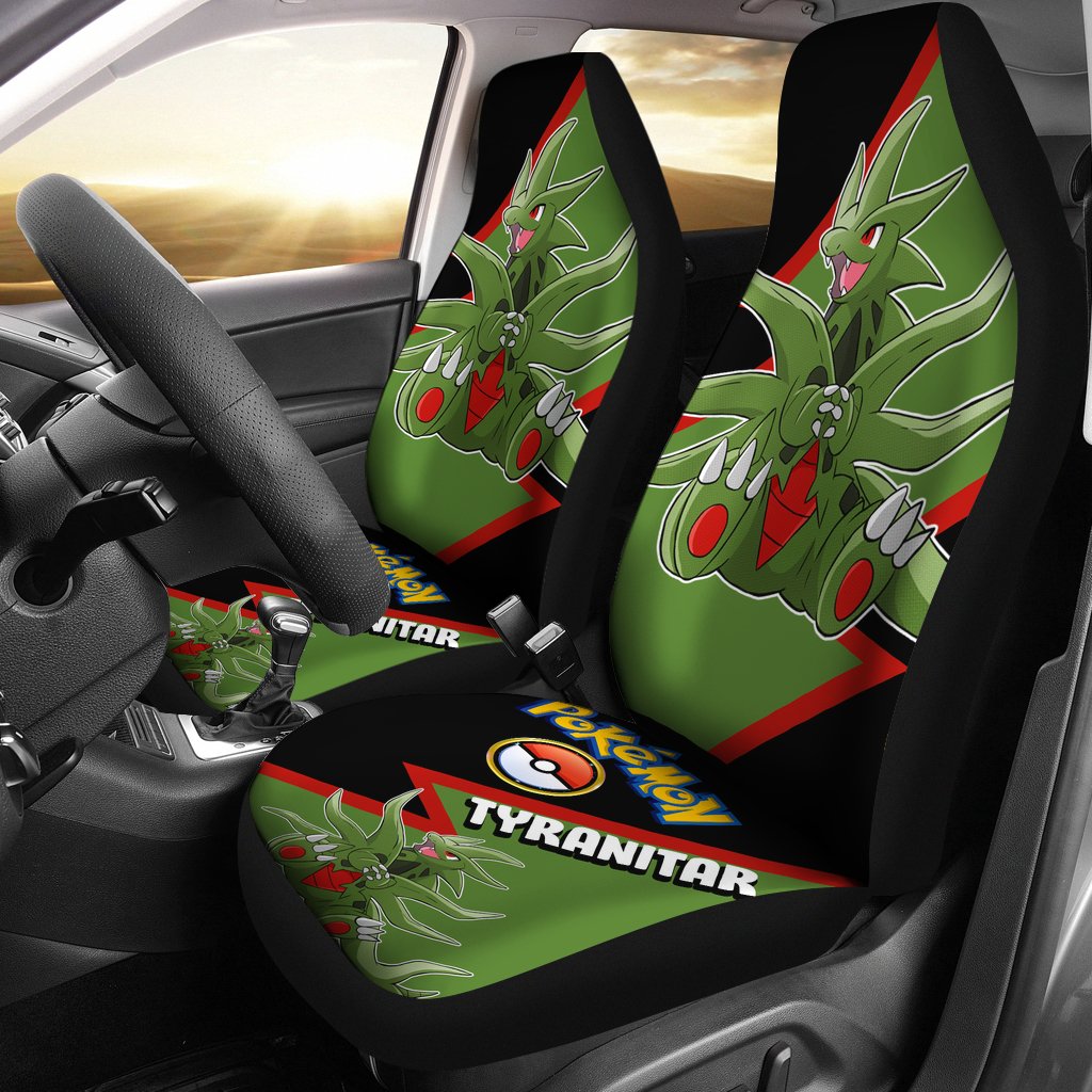 Tyranitar Car Seat Covers Custom Anime Pokemon Car Accessories Nearkii