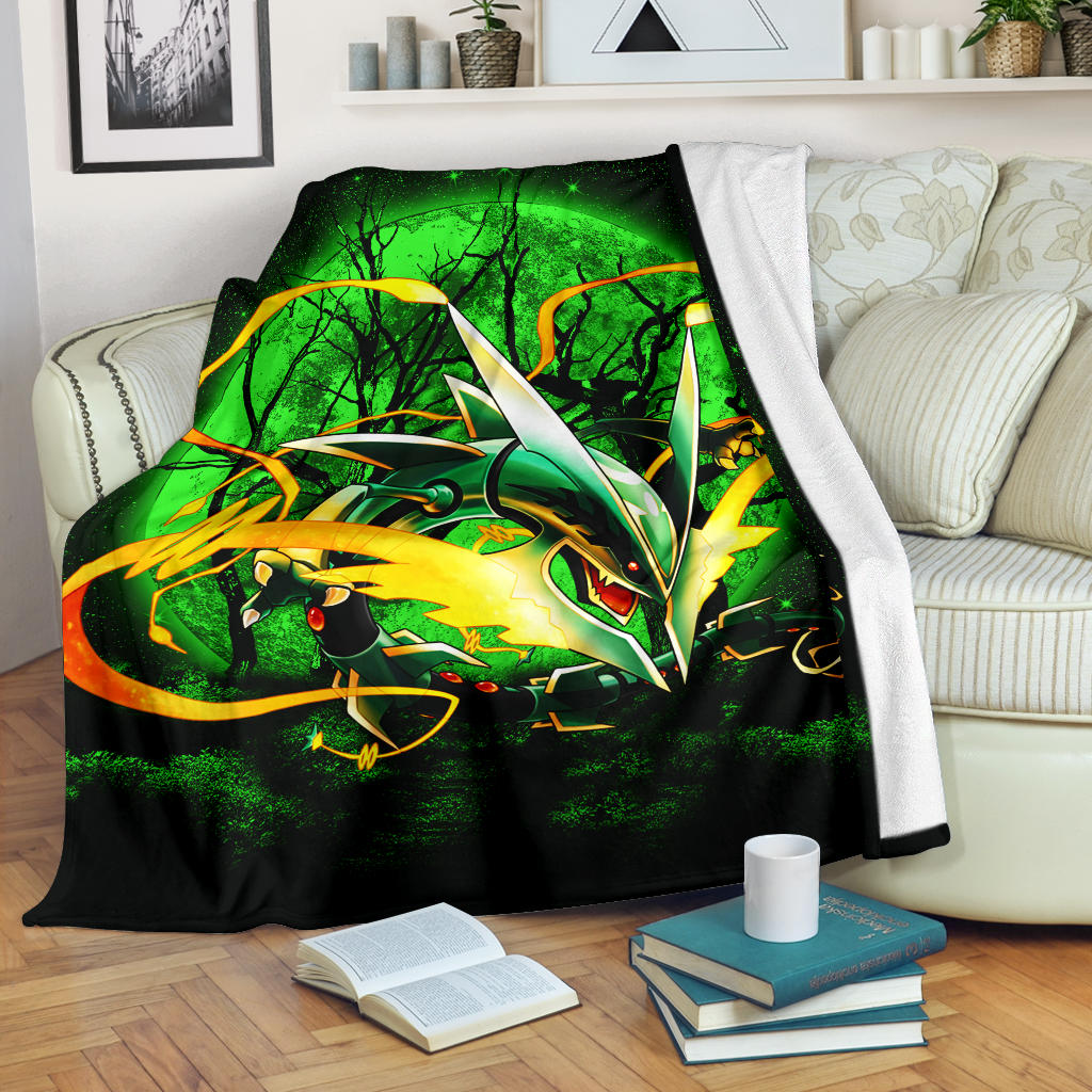 Mega X Rayquaza Moonlight Premium Blanket Nearkii