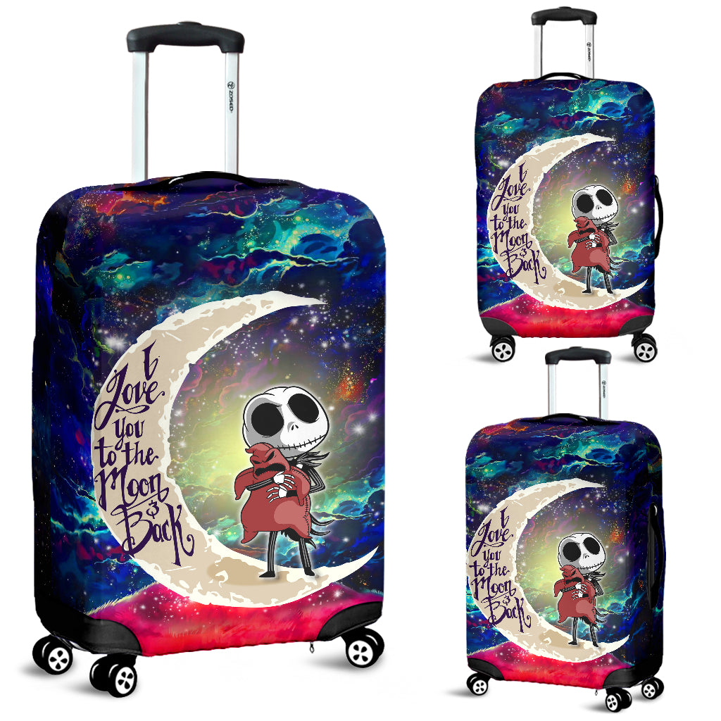 Jack Skellington Nightmare Before Christmas Love You To The Moon Galaxy Luggage Cover Suitcase Protector Nearkii