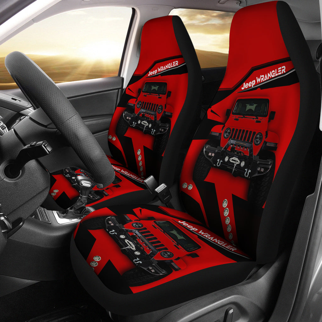 Jeep Red Premium Custom Car Seat Covers Decor Protectors Nearkii