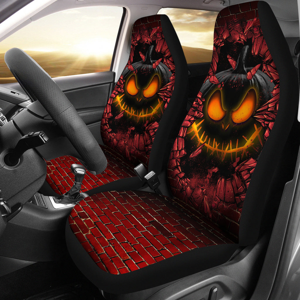 Pumpkin Halloween Break Wall Car Seat Covers Nearkii