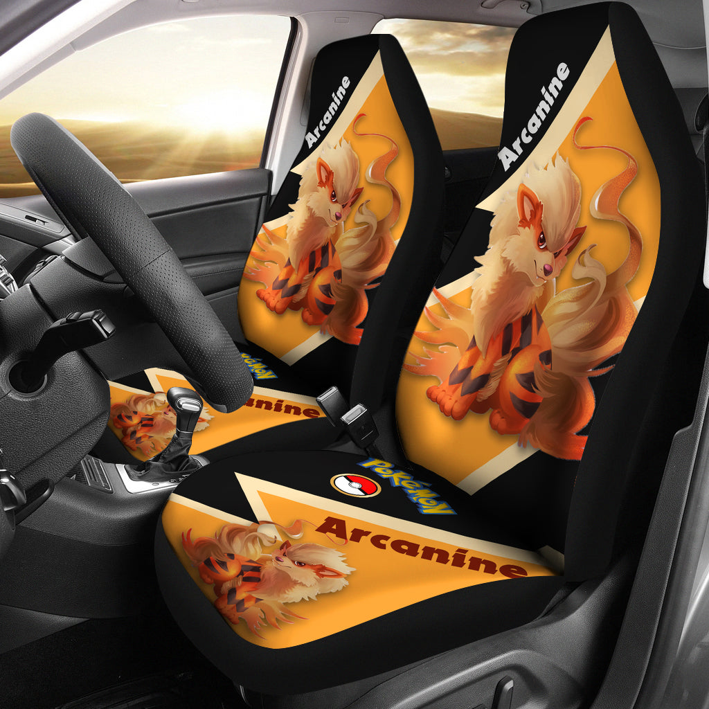 Arcanine Pokemon Premium Custom Car Seat Covers Decor Protectors Nearkii