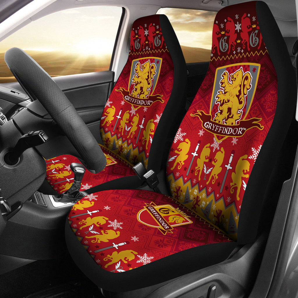 Harry Potter Gryffindor Christmas Premium Custom Car Seat Covers Decor Protectors Nearkii