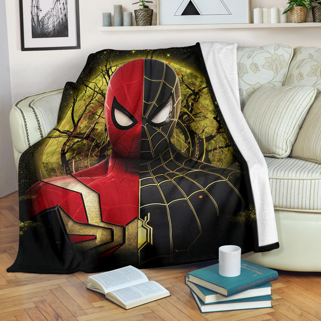 Spiderman Black Suit No Way Home Moonlight Premium Blanket Nearkii