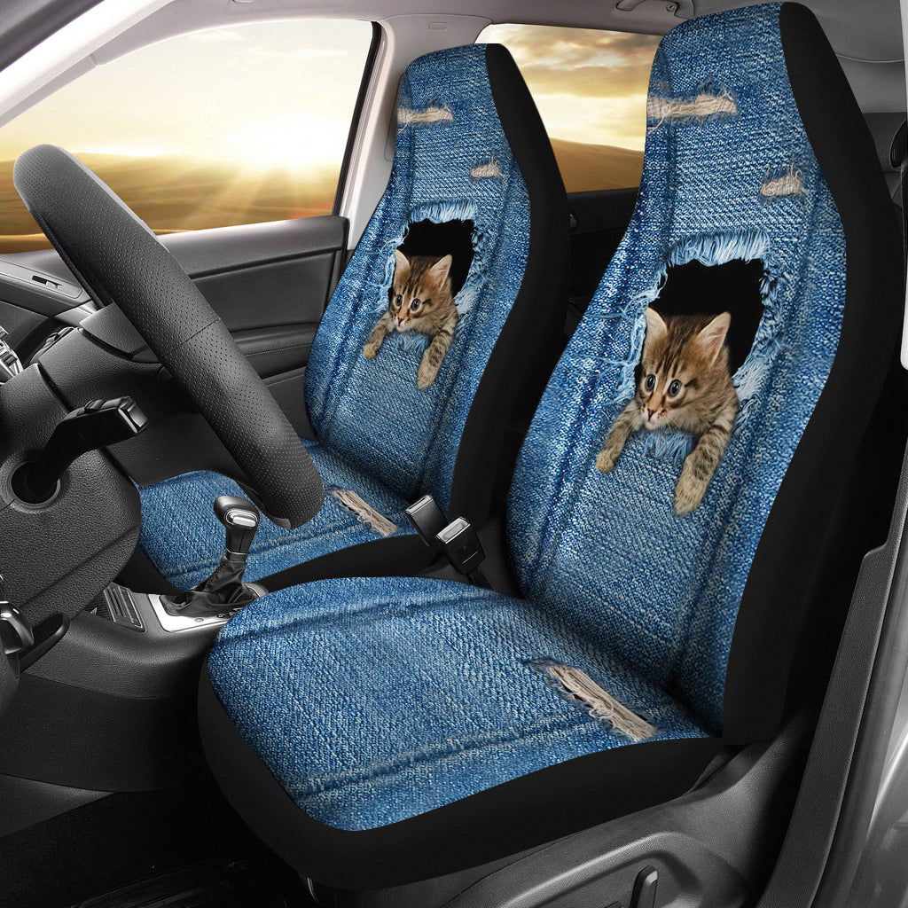 Funny Animal Cat Design Car Seat Covers Nearkii