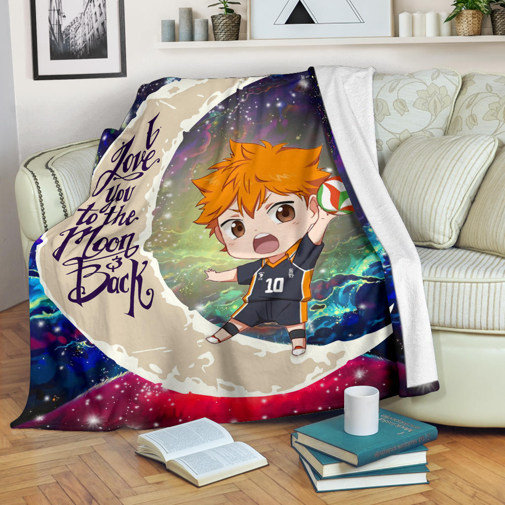 Hinata Haikyuu Love You To The Moon Galaxy Premium Blanket Nearkii