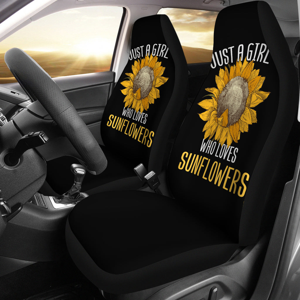 Best Sunflowers Just A Girl Who Loves Sunflowers Premium Custom Car Seat Covers Decor Protector Nearkii