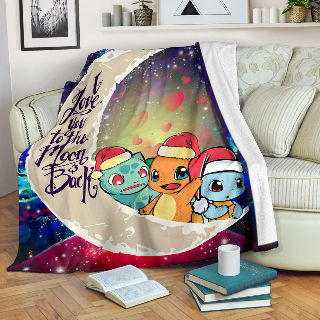 Pokemon Friends Gen 1 Love You To The Moon Galaxy Premium Blanket Nearkii