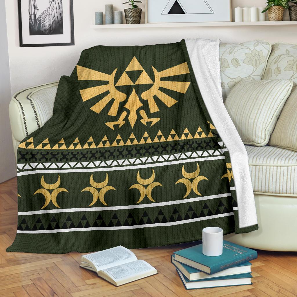 Legend Of Zelda Sign Ugly Christmas Custom Blanket Home Decor Nearkii