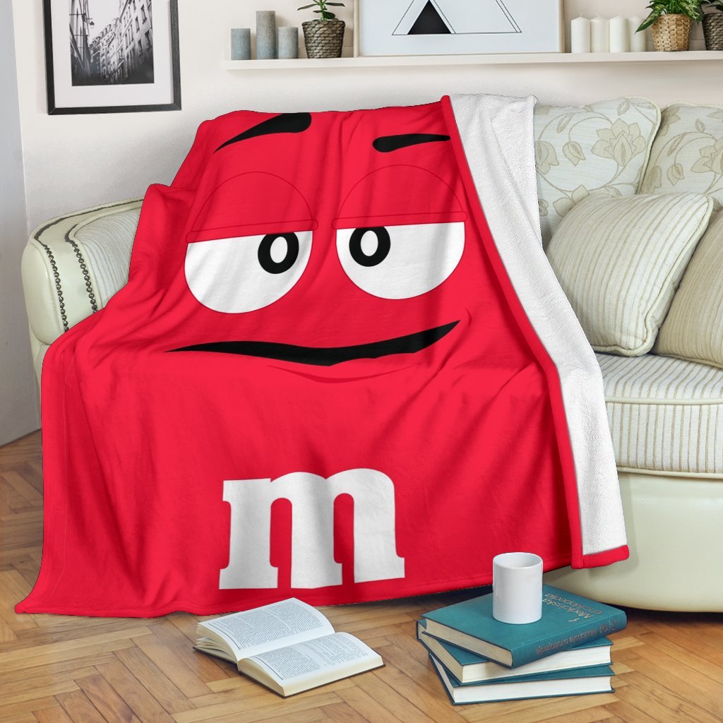 M&M Chocolate Red Premium Blanket Nearkii