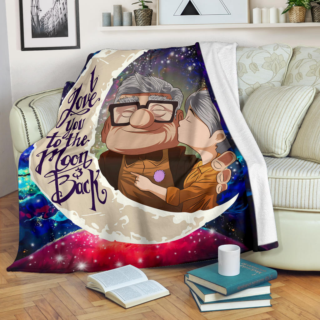 Up Couple Love You To The Moon Galaxy Premium Blanket Nearkii