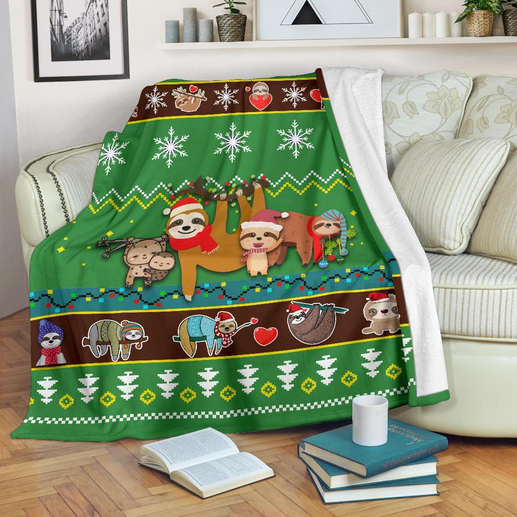 Sloth Christmas Blanket Amazing Gift Idea Nearkii