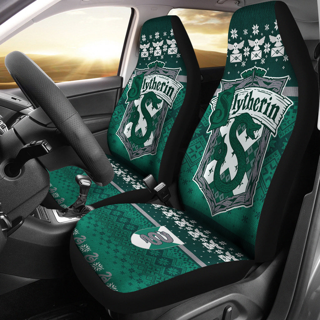 Christmas Harry Potter Slytherin Christmas Premium Custom Car Seat Covers Decor Protectors Nearkii