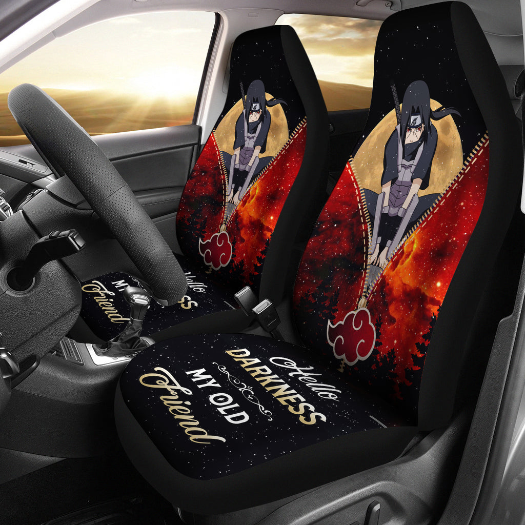 Uchiha Itachi Akatsuki Naruto Darkness Hippie Galaxy Zipper Premium Custom Car Seat Covers Decor Protectors Nearkii