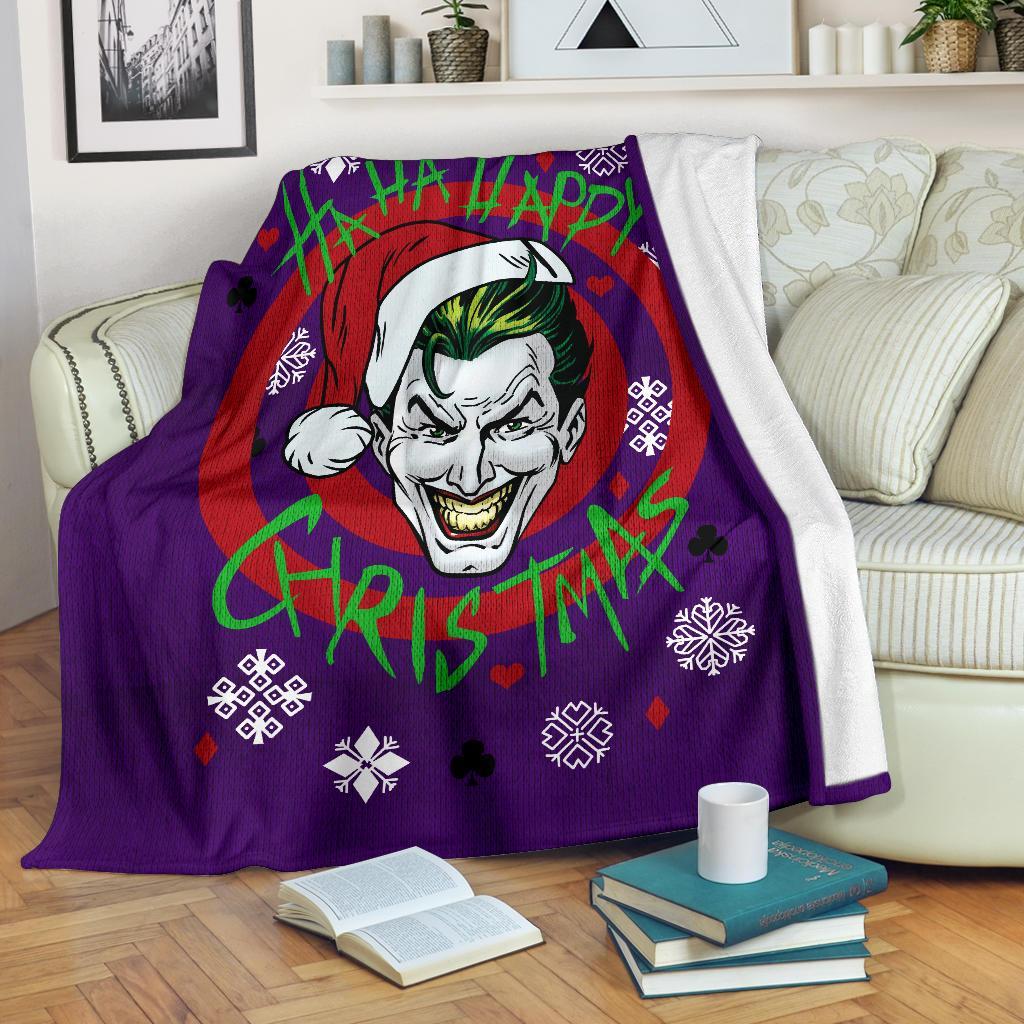 Joker Ha Ha Happy Christmas Ugly Christmas Custom Blanket Home Decor Nearkii