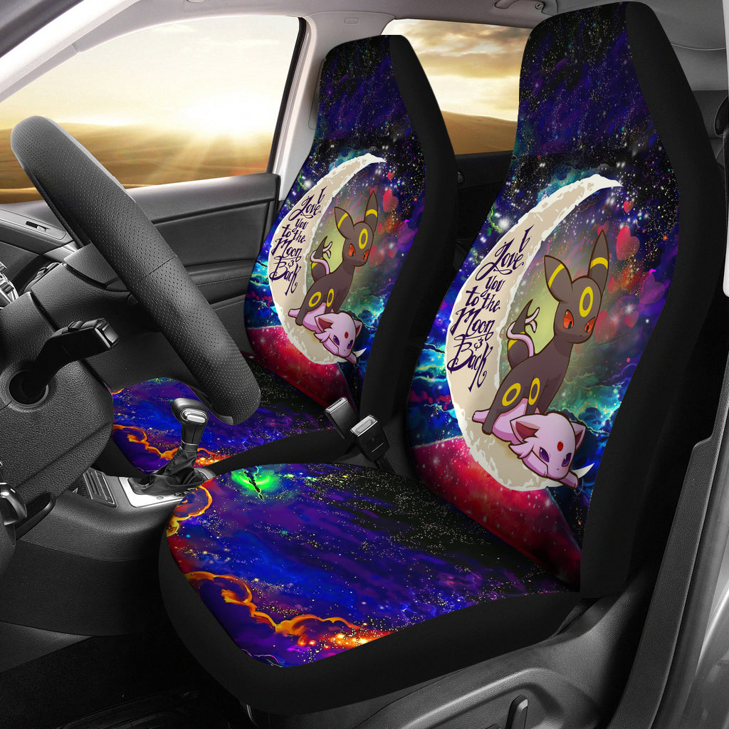 Umbreon Espeon Eevee Evolution Pokemon Love You To The Moon Galaxy Premium Custom Car Seat Covers Decor Protectors Nearkii