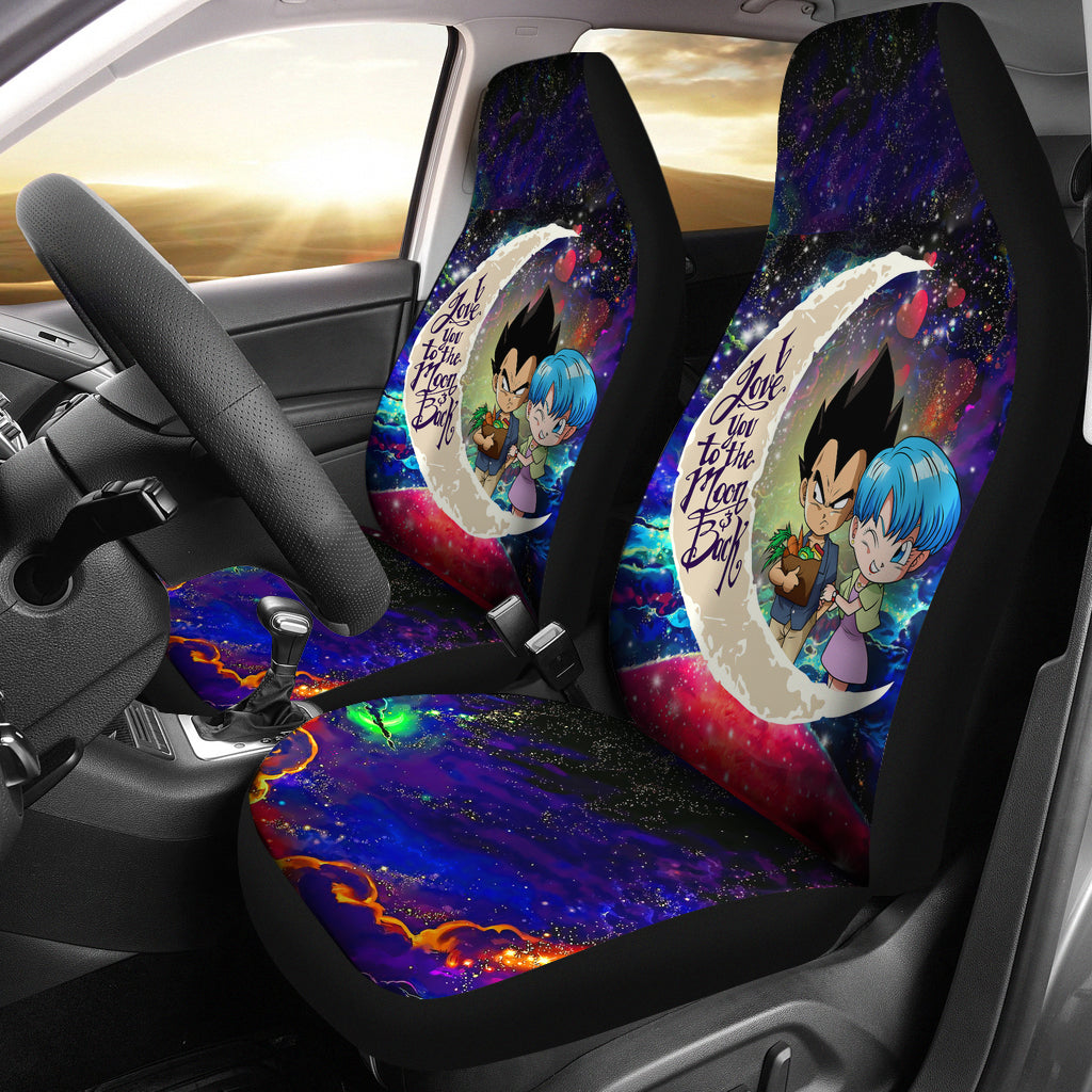 Vegeta And Bulma Dragon Ball Love You To The Moon Galaxy Premium Custom Car Seat Covers Decor Protectors Nearkii