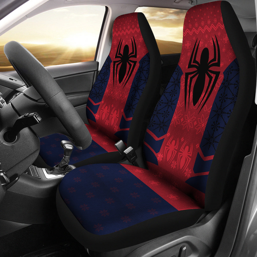 Christmas Spiderman Christmas Premium Custom Car Seat Covers Decor Protectors Nearkii