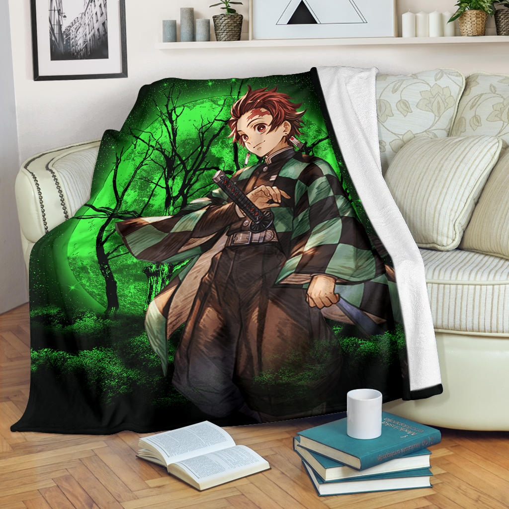 Tanjiro Demon Slayer Moonlight Premium Blanket Nearkii