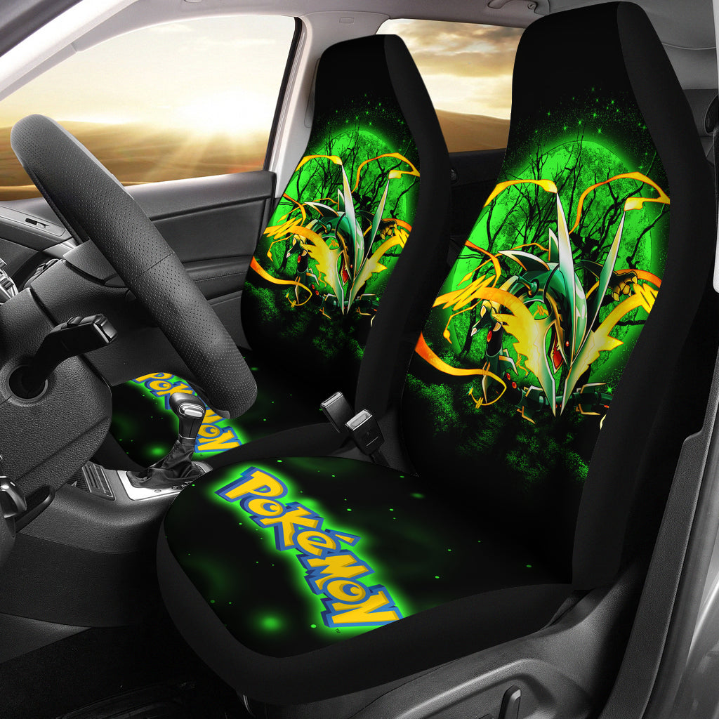 Mega X Rayquaza Legendary Pokemon Moonlight Premium Custom Car Seat Covers Decor Protectors Nearkii