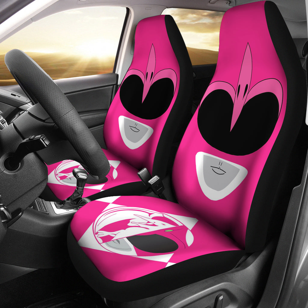 Mighty Morphin Power Rangers Pink Premium Custom Car Seat Covers Decor Protectors Nearkii