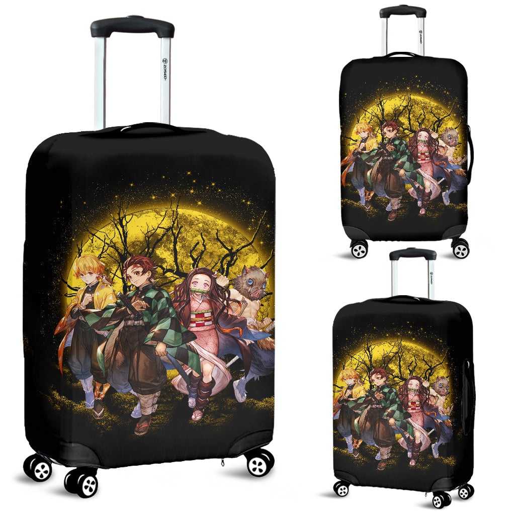 Moon Demonslayer Background Moonlight Luggage Cover Suitcase Protector Nearkii