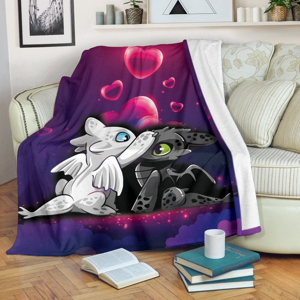 Light Fury Night Fury Love Premium Blanket Nearkii