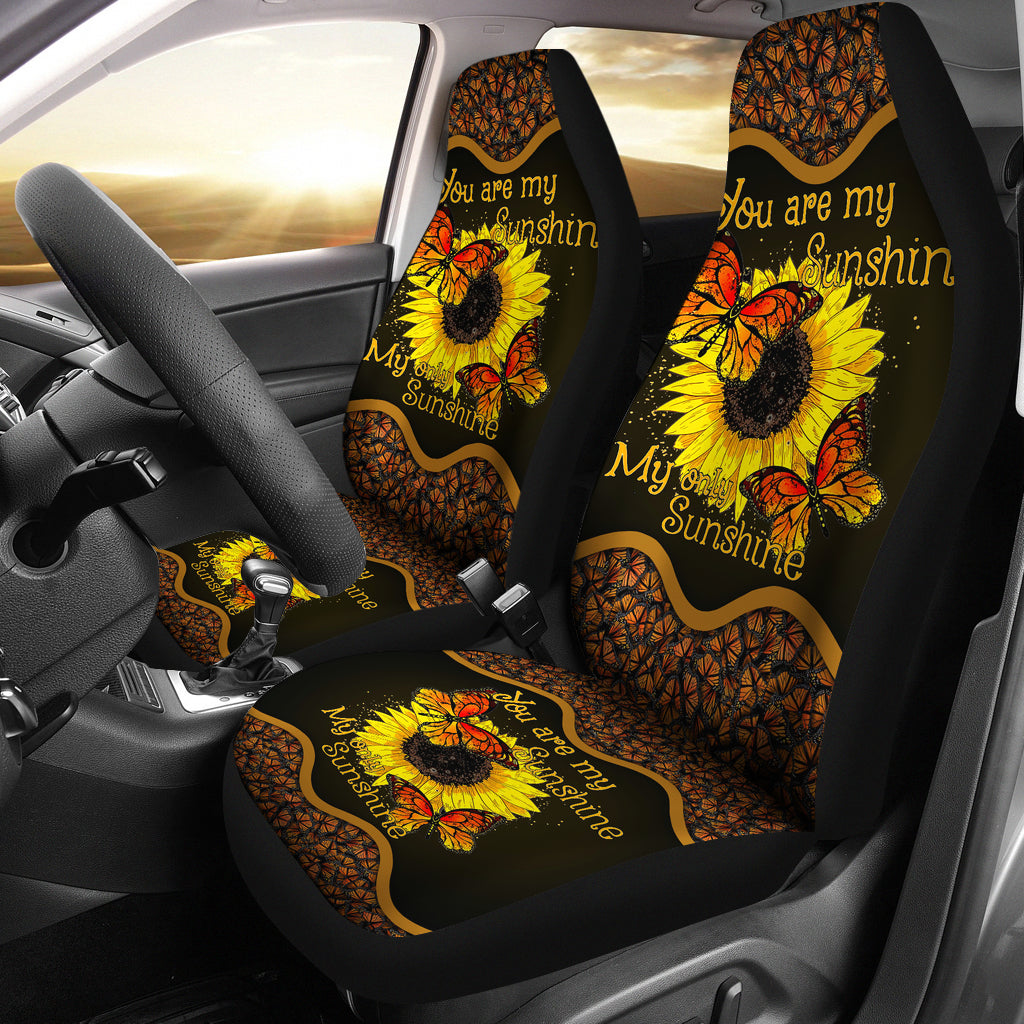 You Are My Sunshine Sunflower Butterfly Car Seat Cover Nearkii