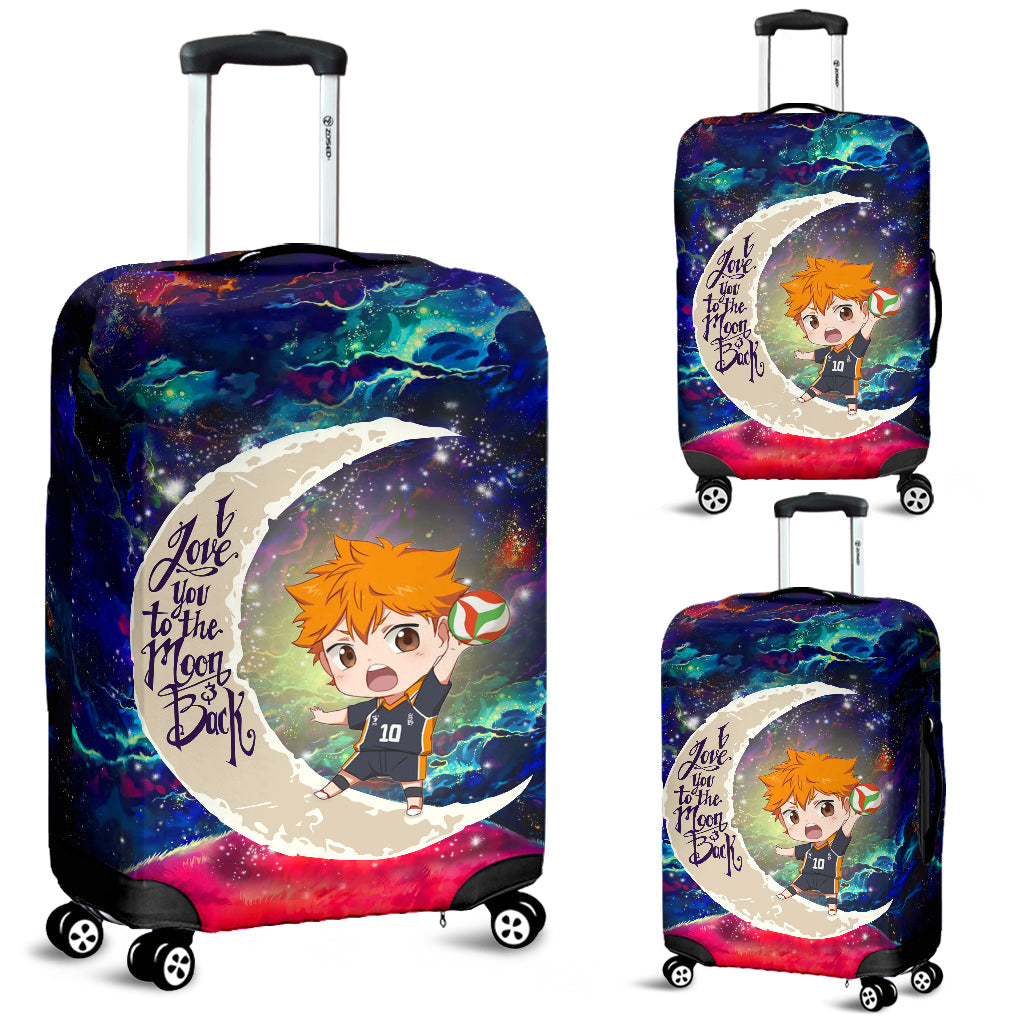 Hinata haikyuu Love You To The Moon Galaxy Luggage Cover Suitcase Protector Nearkii