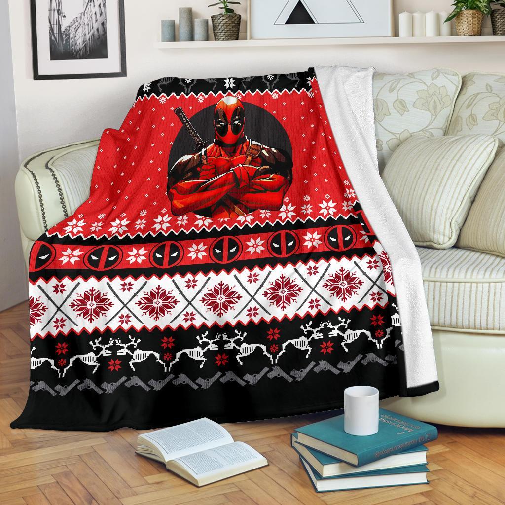 Deadpool Ugly Christmas Custom Blanket Home Decor Nearkii