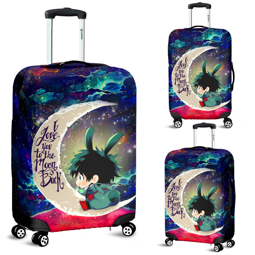 Deku My Hero Academia Anime Love You To The Moon Galaxy Luggage Cover Suitcase Protector Nearkii