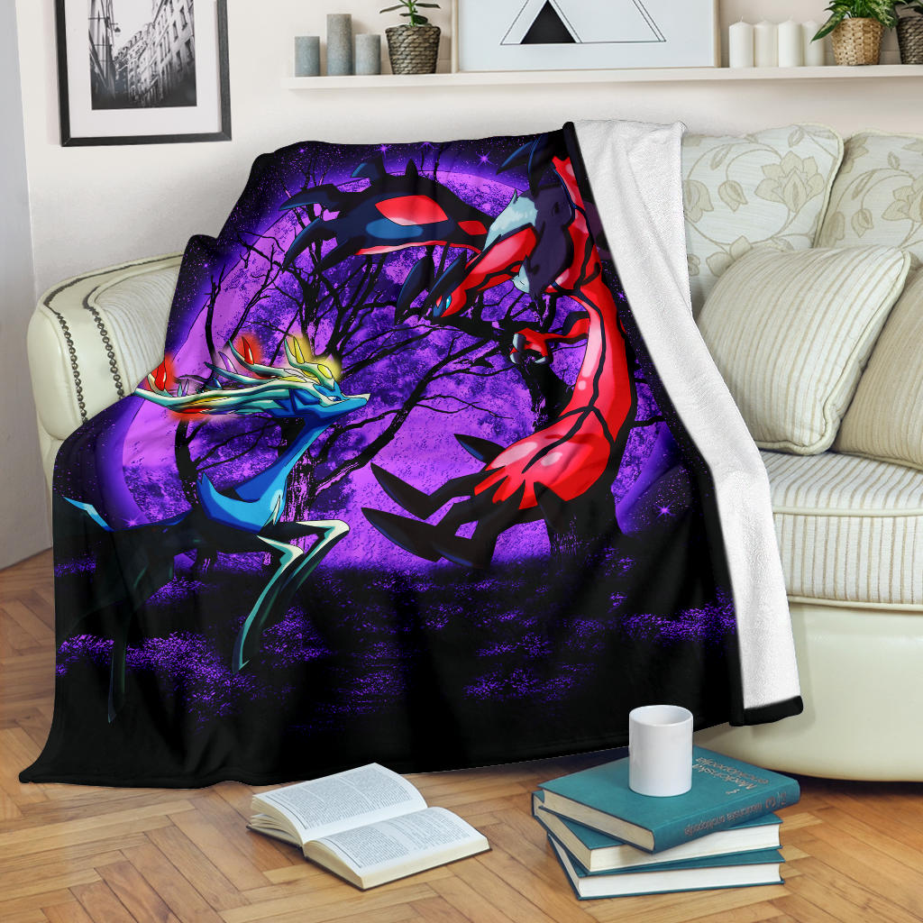 Pokemon X Y Yveltal And Xerneas Moonlight Premium Blanket Nearkii