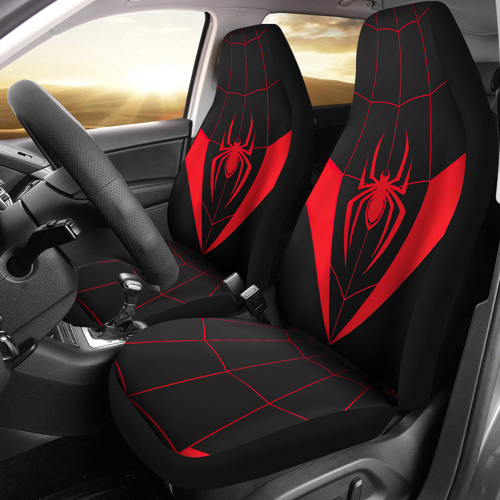 Spider Red Car Seat Covers Custom Uniform Printed Car Seat Covers Nearkii