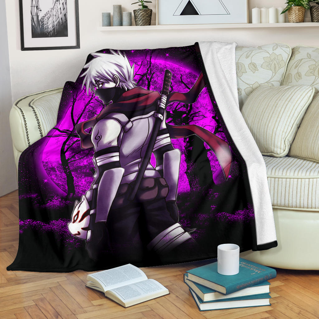 Kakashi Anbu Naruto Moonlight Premium Blanket Nearkii