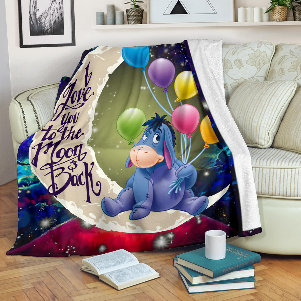 Eeyore Winnie The Pooh Love You To The Moon Galaxy Premium Blanket Nearkii