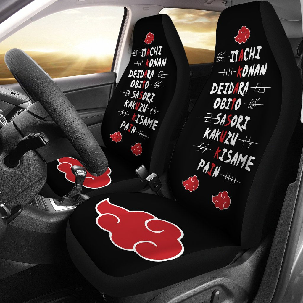 Akatsuki Naruto Car Premium Custom Car Seat Covers Decor Protectors Custom Akatsuki Members Car Accessories Anime Gift Nearkii