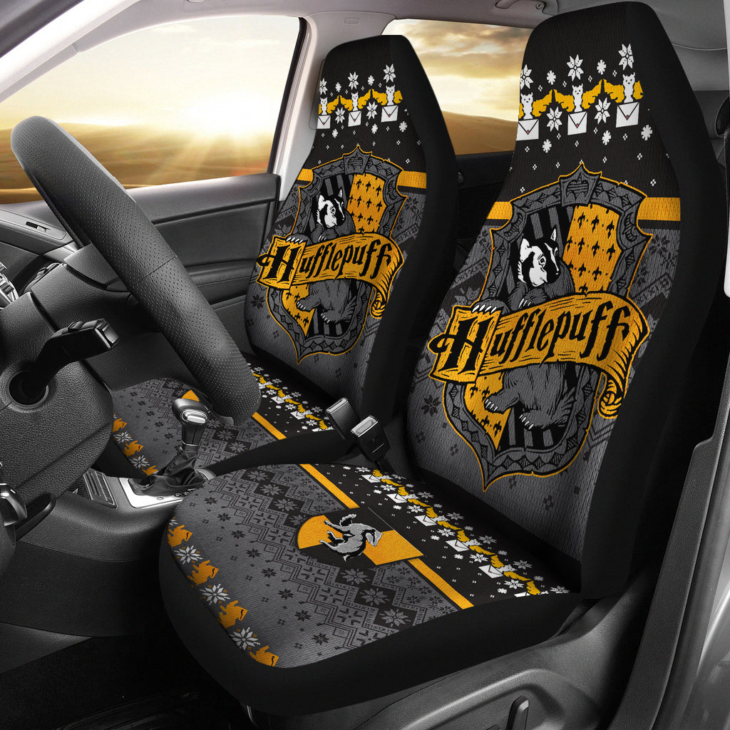 Christmas Harry Potter Hufflepuff Premium Custom Car Seat Covers Decor Protectors Nearkii