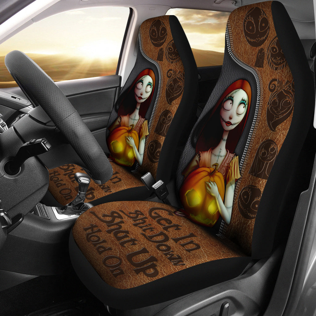 Sally Nightmare Before Christmas Get In Sit Down Shut Up Hold on Premium Custom Car Seat Covers Decor Protectors Nearkii