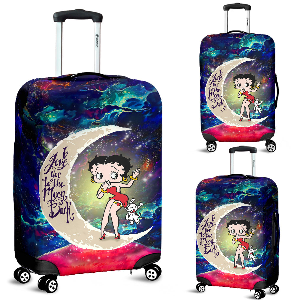 Betty Boop Love You To The Moon Galaxy Luggage Cover Suitcase Protector Nearkii